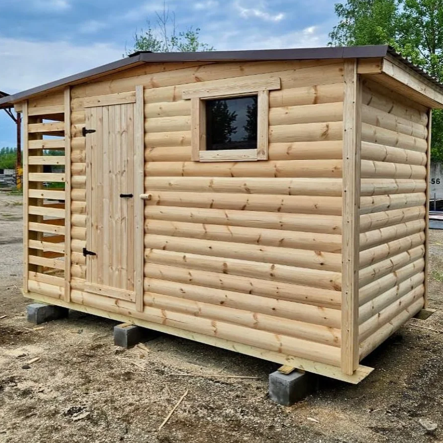 Бытовка с дровником 4x2м